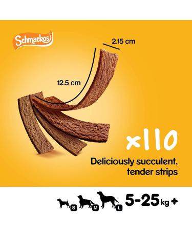 Pedigree Schmackos - Dog Treats Meat Variety 110 Strips - Buy Online on GoSupps.com