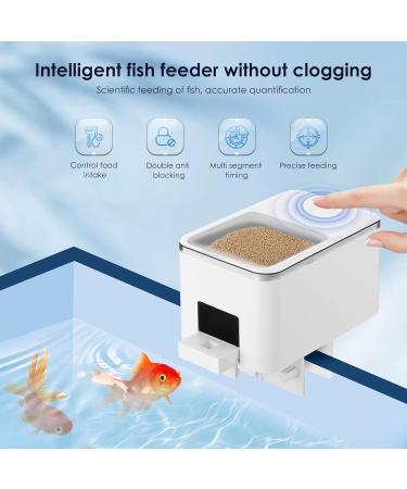 Automatic Fish Feeder WiFi Intelligent Timing Auto Food Dispenser USB Rechargeable 100ML Fish Feeder Dispenser for Aquarium Moisture-Proof Design Mobilephone APP Control - Buy Online on GoSupps.com