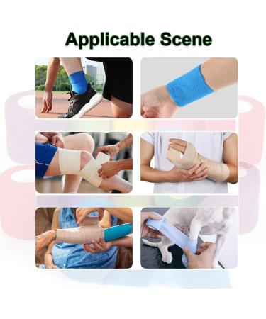 Anampion Self-Adhesive Bandage - 7.5cm x 4.5m Flexible Non-Woven Bandages for Humans & Pets | 12 Rolls Black | Ideal for Sports & Injury Support - Buy Online on GoSupps.com
