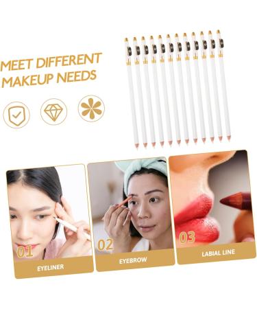 TOVINANNA 12pcs Eyebrow Pencil Sharpener Eyebrow Shaper Pencil Eyebrow Pencil Women White Wooden - Buy Online on GoSupps.com