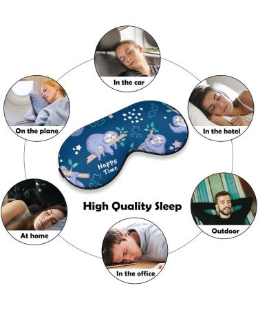Tropical Sloths Sleep Mask - Adjustable Eye Cover for Sleeping, Blocking Light, Night Travel - for Men and Women - Buy Online on GoSupps.com