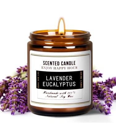 Premium Eucalyptus & Lavender Scented Soy Candles | Aromatherapy Stress Relief Candles for Meditation Yoga Home & Office - Buy Online on GoSupps.com
