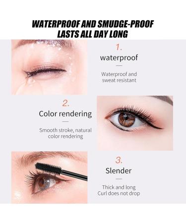 False Eyelash Effect Mascara + Eyeliner Thicker Voluminous Eyelashes Amplified Effect & Long Lasting Waterproof and Smudge-Proof Eye Makeup Kit Black - Buy Online on GoSupps.com