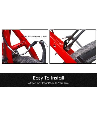 Distinctive Style Bike Rear Rack Mount Adapter - Black | Includes Screws - Buy Online on GoSupps.com