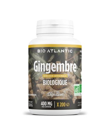 Organic Ginger - 400 mg - 200 tablets