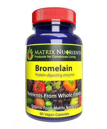 BROMELAIN - HIGHLY POTENT 100% Organic Protein-Digesting Enzyme! Improve Digestion - Vegan Capsules (60ct)