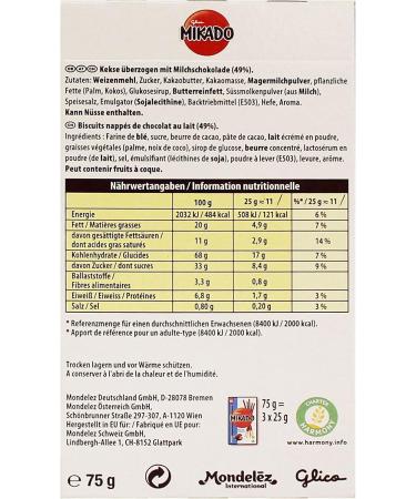  Mondelez International Mikado Pack of 3 milk chocolate bags 3 x 75g - Buy Online on GoSupps.com