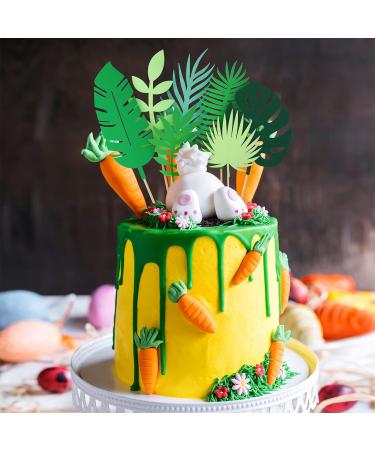 7 Pieces Tropical Palm Leaves Cake Toppers Palm Leaf Jungle Greenery Cake Topper for Adult Birthday Cake Cupcake Summer Tropical Theme Hawaii Themed Baby Shower Wedding Party Cake Tropical Jungle - Buy Online on GoSupps.com