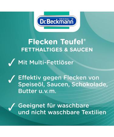 Dr. Beckmann Stain Fish Fatty & Saucen Remover - 50ml | Effective Spot Cleaner for Fat & Chocolate Stains - International Shipping Available - Buy Online on GoSupps.com