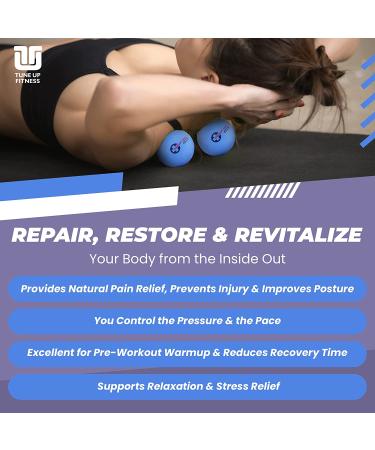 Tune Up Fitness Therapy Ball PLUS Pair - Lacrosse Ball Upgrade for Myofascial Release & Pain Relief - Buy Online on GoSupps.com