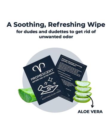 Promescent Flushable Wipes with Aloe Vera - 40 Hypoallergenic Hygienic Wet Wipes - Buy Online on GoSupps.com
