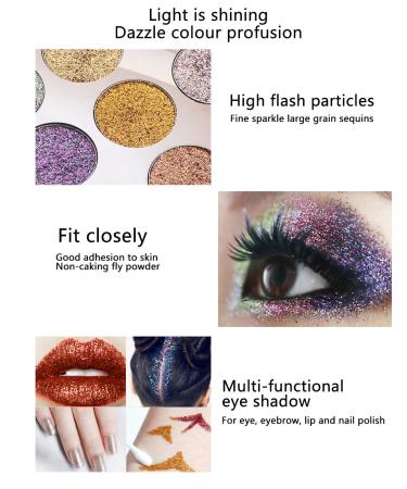 18 Colors Eyeshadow Glitter Palette - Shimmer Metallic Pigment Makeup for Party & Cosplay - Buy Online on GoSupps.com