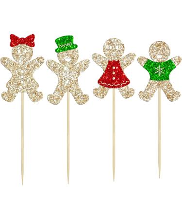 24Pcs Gingerbread Gender Reveal Cupcake Toppers Christmas Gingerbread Man Boy or Girl Cupcake Picks Xmas Holiday Theme Gender Reveal Baby Shower Party Decor Supplies Multicolor-16 - Buy Online on GoSupps.com