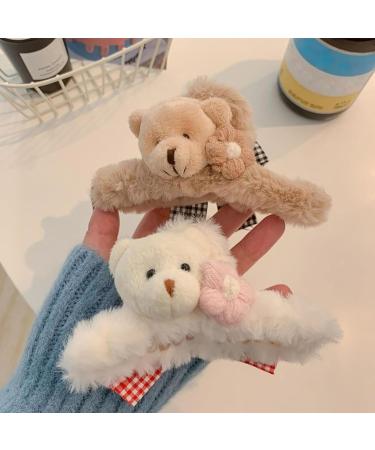 Bear Hair Claw Clips Large Hairpin Cute Hair Holder Clamp Half Bun Styling Accessories For Long Thin Thick Curly Hair Hair Claws For Shower Sports Prom Shopping Dating Ngumms - Buy Online on GoSupps.com