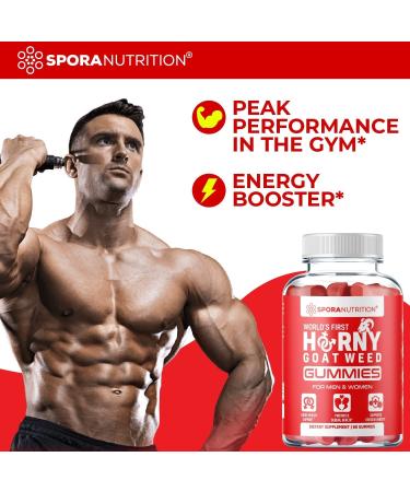 Spora Nutrition Horny Goat Weed Gummies for Men and Women  Maca Root Tongkat Ali  Energy Stamina Libido Health Immune Booster  60 Gummies  60 Count (Pack of 1) - Buy Online on GoSupps.com