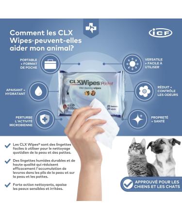 Livisto CLX Wipes for Dogs & Cats | Hygienic Cleaning - 20 Pocket Wipes | International Shipping - Buy Online on GoSupps.com