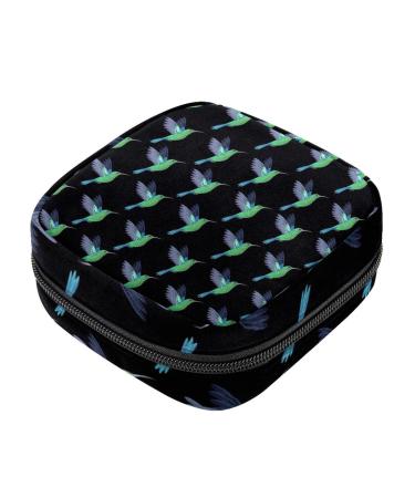 Kolibri pattern women bandage storage bag menstrual bag portable menstrual cup pocket with zipper for teenagers girls women women