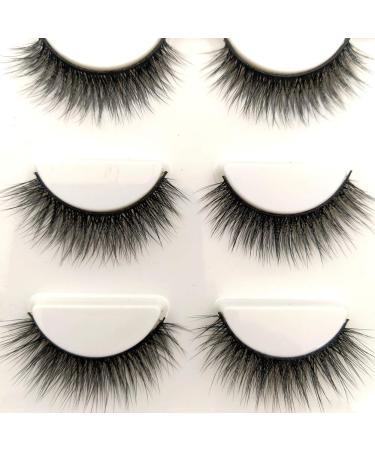 Korea Fiber Faux Mink Handmade False Eyelashes | Reusable Cross Volume Dramatic Lashes | Natural Look Thick Black Makeup | EL-03 - Buy Online on GoSupps.com