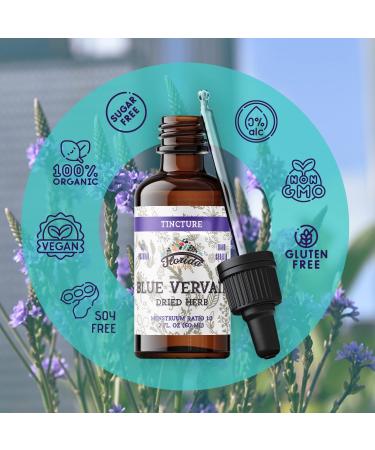 Organic Blue Vervain Herb Extract Tincture 2 oz - Non-GMO Supplement Made in USA - Buy Online on GoSupps.com