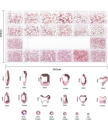 4300Pcs Baby Pink Crystal Rhinestones Kit with Nail Glue & Gel - Nail Art Stones Set for Acrylic Nails - Buy Online on GoSupps.com
