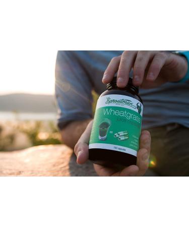 Organic Wheatgrass Juice Powder Capsules by Sproutman - 100% Pure Wheatgrass- Boosts Metabolism  Aids Digestion - High in Vitamins  Antioxidants  Chlorophyll  Enzymes  Minerals & Energy (150 Pills) - Buy Online on GoSupps.com