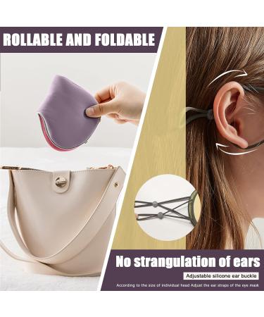 Double Sided Sleep Mask | Warm/Cool Super Soft Eye Cover | Adjustable Strap | Blackout Blindfold for Women/Men | Travel Nap | Purple/Pink - Buy Online on GoSupps.com