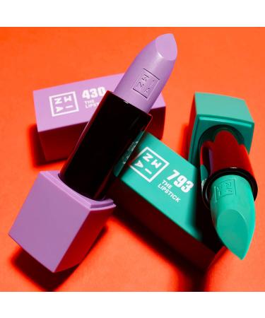 3INA Makeup Cold Purple Lipstick with Vitamin E & Shea Butter - Long-Lasting Matte Lip Colour - Vegan & Cruelty-Free - Buy Online on GoSupps.com