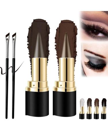 Ayky Long Wear Gel Eyeliner Natural Black Eyeliner Cream Waterproof Viral profession Eyeliner Pen Gel - Quick Drying Formula Eye Liner Eye Liner Waterproof Smudge Proof (2pcs-A)