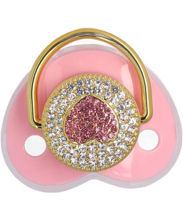 Heart-Shaped Baby Pacifier Set Soft Silicone Pacifiers for Newborns & Toddlers (M Pink) | Comfortable & Safe for Your Baby - Buy Online on GoSupps.com