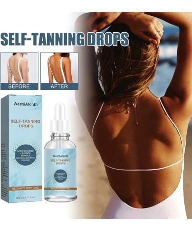 Utapossin 30ml Self Tanning Drops Self-Tanning Serum Body Tanning Milk Moisturizing Face and Body Self-Tanning Serum For All Skin Types Natural Bronzer - Buy Online on GoSupps.com