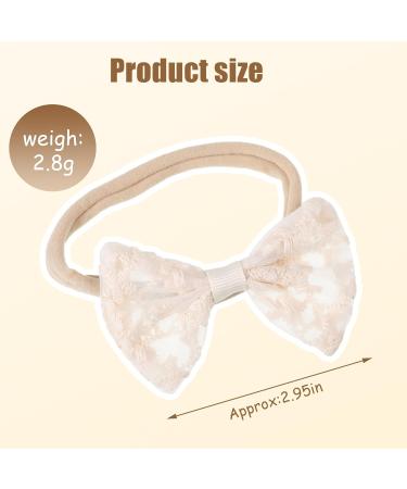 Euioovm Baby Girl Hair Bands - 4 Pack Bow Headbands for Toddlers | Embroidered & Printed Nylon Headgear - Buy Online on GoSupps.com