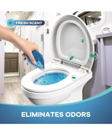 CAMPER MATTERS 52 Packs RV Toilet Treatments Holding Tank Deodorizers for RV/Marine Portable Camping Toilet Eliminating Odors and Breaking Down Waste Papers Fresh Scent 30.05 g (Pack of 52) - Buy Online on GoSupps.com
