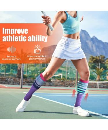 Medical Compression Socks for Men (Wide Calf) - 20-30mmHg 6 Pairs | Ideal for Varicose Veins Post-Surgery Swelling Nursing Pregnancy & Diabetics - Buy Online on GoSupps.com
