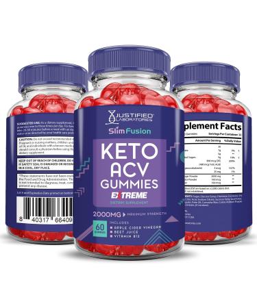 (2 Pack) Slim Fusion Keto ACV Gummies Extreme 2000MG Advanced Slimfusion Keto Gummies Apple Cider Vinegar Formulated with Pomegranate Beet Juice Powder B12 Vegan Non GMO 120 Gummys - Buy Online on GoSupps.com