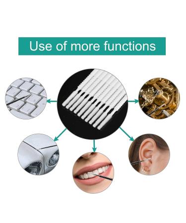 Dming 200 Pieces Disposable Micro Brush Applicator for Eyelash Extension & Makeup - Mini Cotton Swab Brushes (White) - Buy Online on GoSupps.com