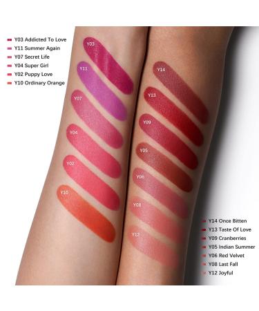 Oulac Purple Creamy Matte Lipstick - Violet Soft Satin Finish | Moisturizing Formula with Rose Oil | Vegan & Cruelty-Free | Highly Pigmented | 3.6g - Summer Again - Buy Online on GoSupps.com