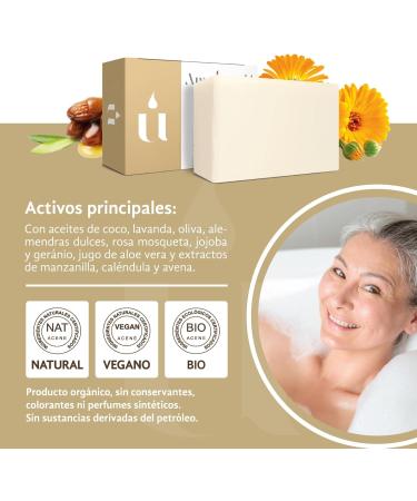  Amakandu Bio_Natural_Vegan Ultra-Hydrating Soap - Jojoba and Calendula Soap specially formulated for sensitive skin - Deeply cleanses and moisturizes skin 90g - Buy Online on GoSupps.com