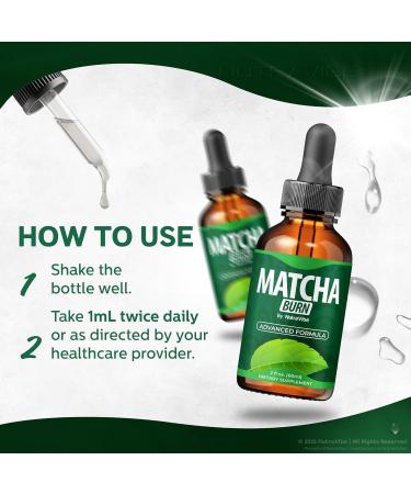 (2 Pack) Matcha Burn Drops MatchaBurn Liquid Tea Formula with Natural Ingredients | Daily Energy Body Balance & Healthy Shape Support | Easy-to-Use Liquid Drops Official Reviews (60 Servings) - Buy Online on GoSupps.com