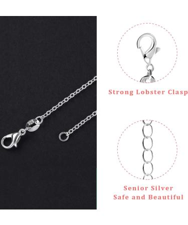 SANNIX 50 Pack Silver Plated Necklace Chains - 18 Inch Cable Chain Bulk for Jewelry Making - Buy Online on GoSupps.com