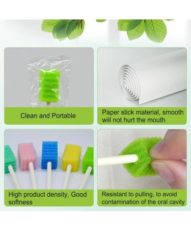 Argomax Oral Sponges Swabs - 50 pcs Green Oral Care Foam for Hygiene Cleaning & Swimming Mouthpieces - Buy Online on GoSupps.com