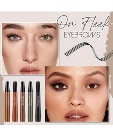 2024 New 3D Waterproof Microblading Eyebrow Pen Magic Eyebrow Pencil 4 Tipped Precise Brow Pen Waterproof Makeup Contouring Pen Fine Stroke Creates Natural Makeup Effect (Color : 1pcs-Red Brown) - Buy Online on GoSupps.com