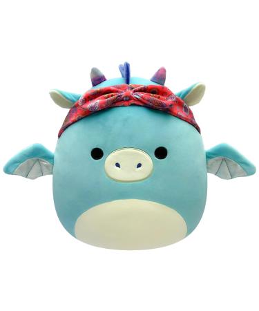 Squishmallows SQCR04125 Dark Teal 7.5" Dragon-Add Tatiana to Your Squad Ultrasoft Stuffed Animal Toy Official Kellytoy Plush Tatiana -Dark Teal