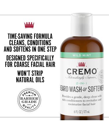 Cremo 2-in-1 Mint Blend Beard Wash & Softener - 6 Oz - Buy Online on GoSupps.com