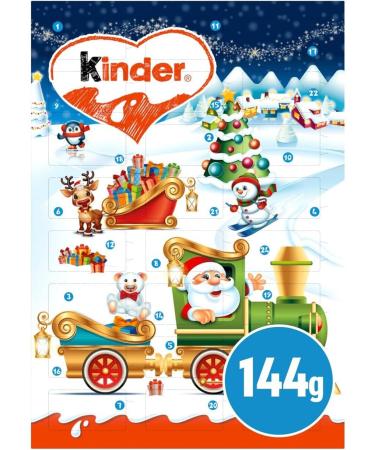 Set of 2 Advent Calendars containing a Kinder Advent Calendar 144 g Set of 2 with Christmas card with envelope - Buy Online on GoSupps.com