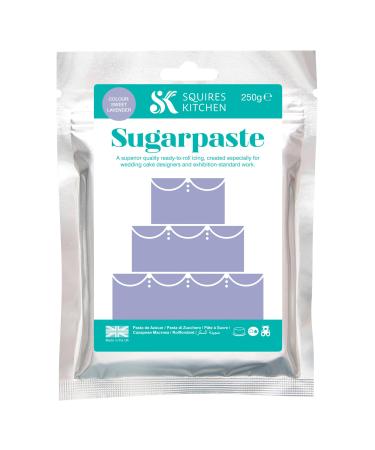 Squires Kitchen Sweet Lavender Ready To Roll Sugarpaste Icing for Decorating Cakes Cupcakes and Cookies Premium Quality Rolled Fondant - 250g