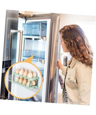 Healeved Box Egg Carton Eggs Fridge Egg Container Egg Rack Egg Tray Holder Kitchen Egg Plate re-usable Green 22.3X10.1X8.9CM - Buy Online on GoSupps.com