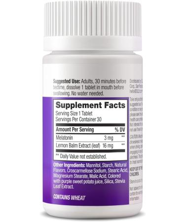 OLLY Sleep Fast Dissolves 3mg Melatonin Lemon Balm Strawberry Flavor 30 Day Supply - 30 Count 30 Count (Pack of 1) - Buy Online on GoSupps.com