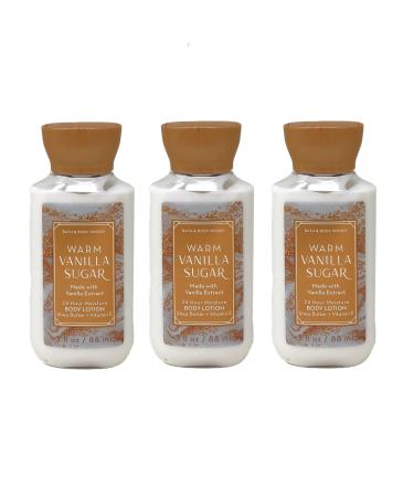 Bath & Body Works Warm Vanilla Sugar Body Lotion 3 Piece Travel Size.