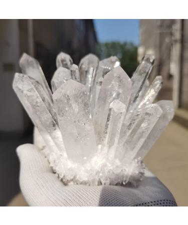 Gift for Family 1pcs Natural Raw Quartz White Clear Crystal Cluster Stones Crystal Point Specimen Home Decoration Raw Crystals Lucky Stone ningxiao - Buy Online on GoSupps.com