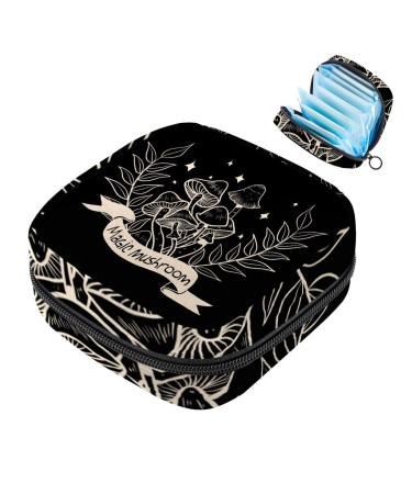 Magic Mushroom sanitary-napketten storage bag portable period pocket for women teenagers girls menstrual cup breastfeeding pillow holder 2